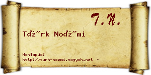 Türk Noémi névjegykártya